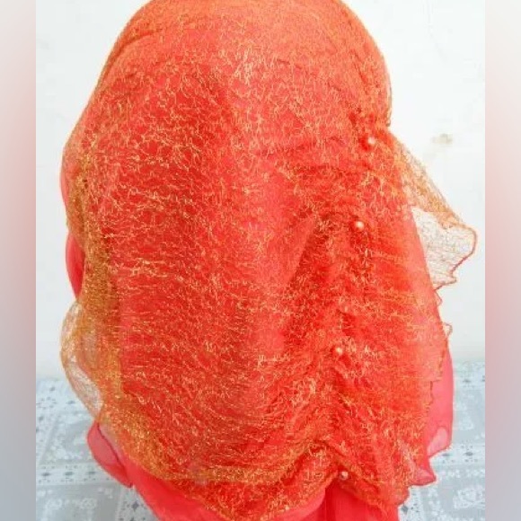 Muslim Islamic Women 2 Layered Mesh Scarf Long HeadWrap Arab Hijab Turban Shawls - Picture 10 of 16